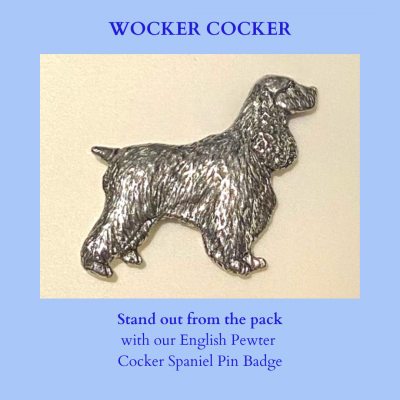 Cocker Spaniel English Pewter Pin Badge