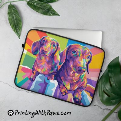 Your Pet - Hand Drawn - Placed on a protective laptop sleeve, printed and delivered!