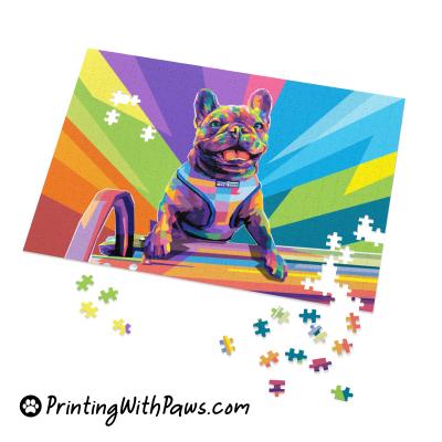 Your Pet - Hand Drawn - Placed on a puzzle, printed and delivered!